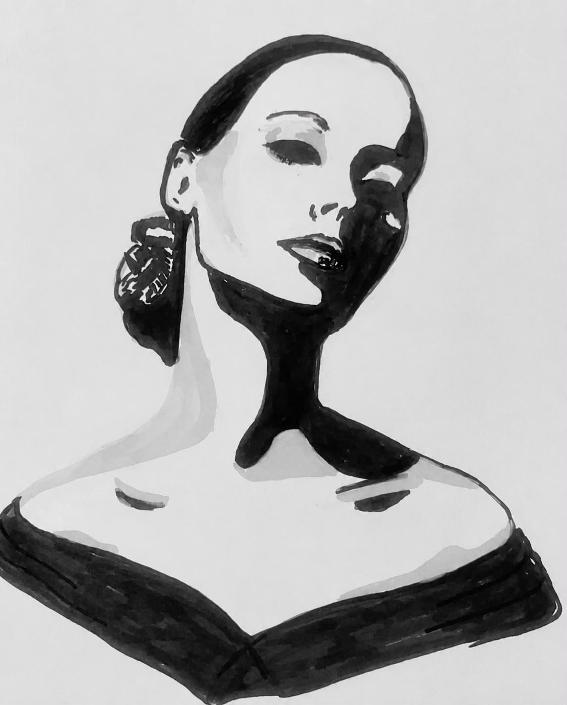 Black and white